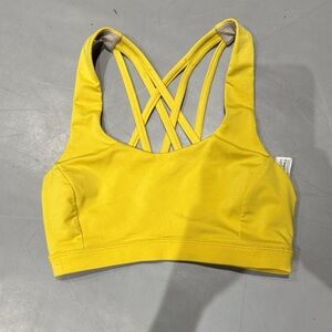 Yellow Strappy Lululemon Sports Bra